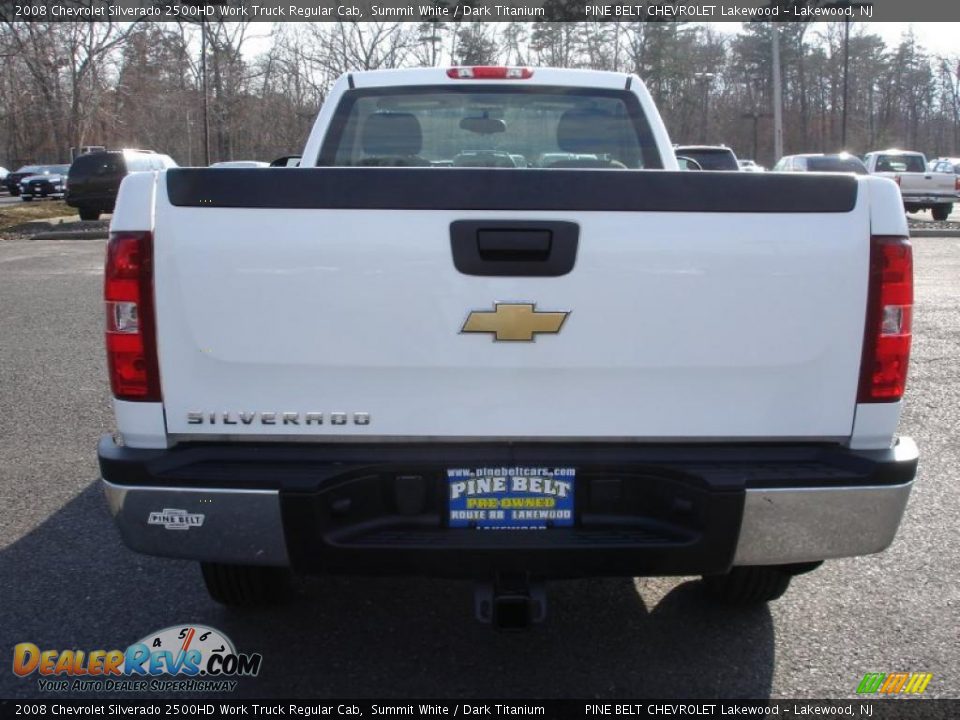 2008 Chevrolet Silverado 2500HD Work Truck Regular Cab Summit White / Dark Titanium Photo #5