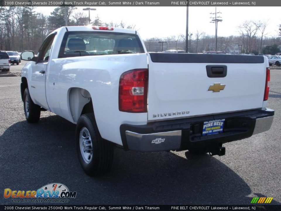 2008 Chevrolet Silverado 2500HD Work Truck Regular Cab Summit White / Dark Titanium Photo #6