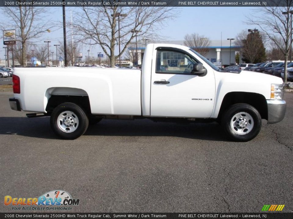 2008 Chevrolet Silverado 2500HD Work Truck Regular Cab Summit White / Dark Titanium Photo #7