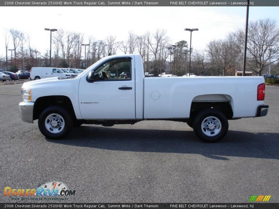 2008 Chevrolet Silverado 2500HD Work Truck Regular Cab Summit White / Dark Titanium Photo #9