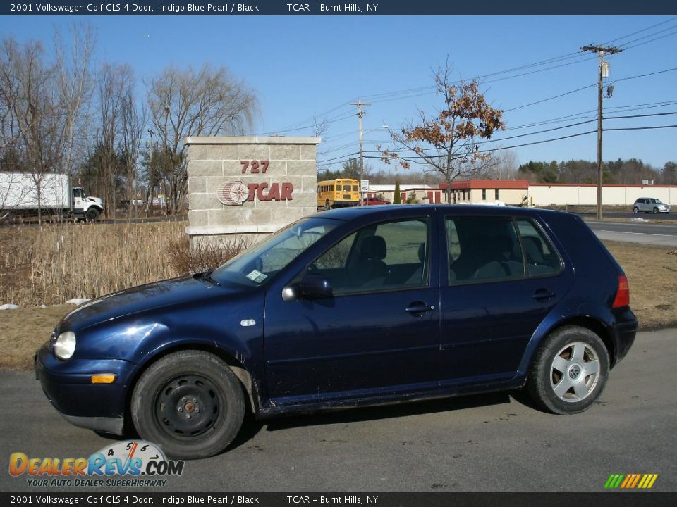 2001 Volkswagen Golf GLS 4 Door Indigo Blue Pearl / Black Photo #1