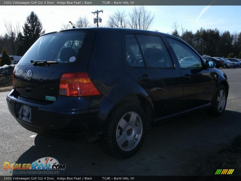 2001 Volkswagen Golf GLS 4 Door Indigo Blue Pearl / Black Photo #2