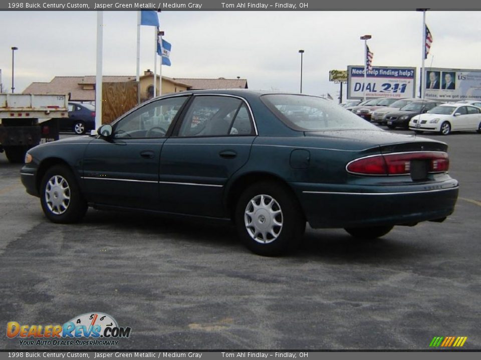 1998 Buick Century Custom Jasper Green Metallic / Medium Gray Photo #3