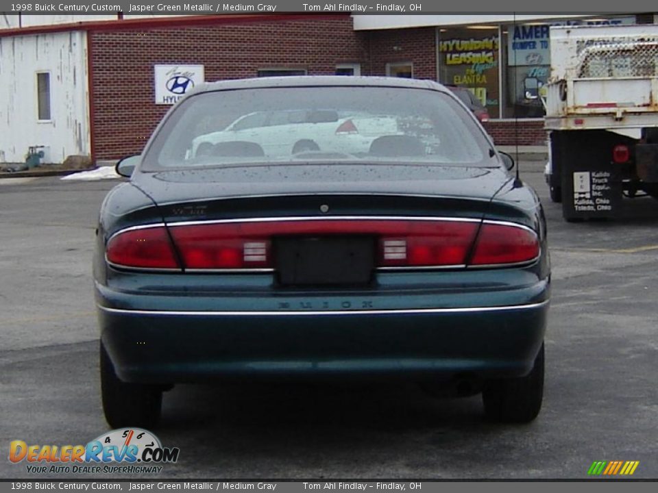 1998 Buick Century Custom Jasper Green Metallic / Medium Gray Photo #4