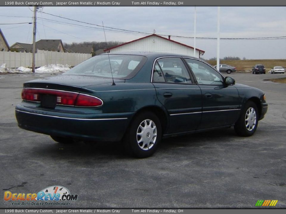 1998 Buick Century Custom Jasper Green Metallic / Medium Gray Photo #5