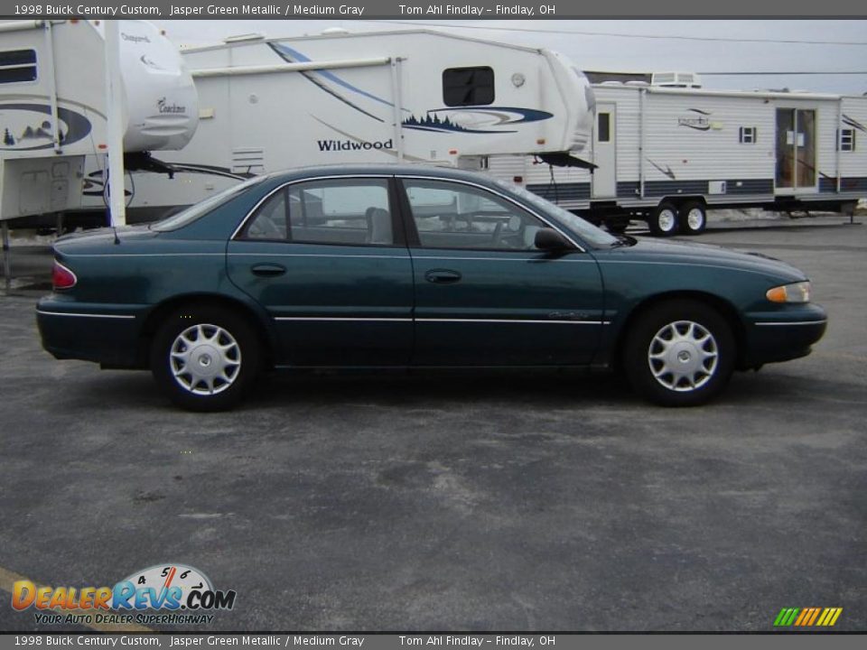1998 Buick Century Custom Jasper Green Metallic / Medium Gray Photo #6