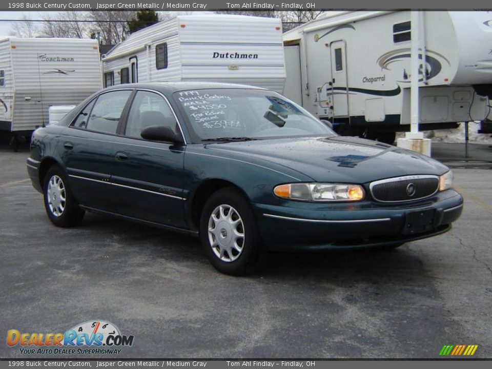 1998 Buick Century Custom Jasper Green Metallic / Medium Gray Photo #8