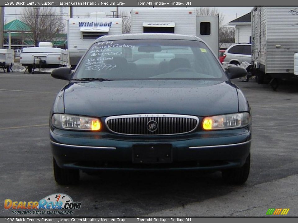 1998 Buick Century Custom Jasper Green Metallic / Medium Gray Photo #9