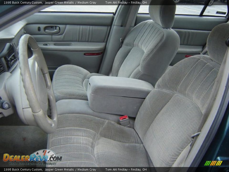 1998 Buick Century Custom Jasper Green Metallic / Medium Gray Photo #10
