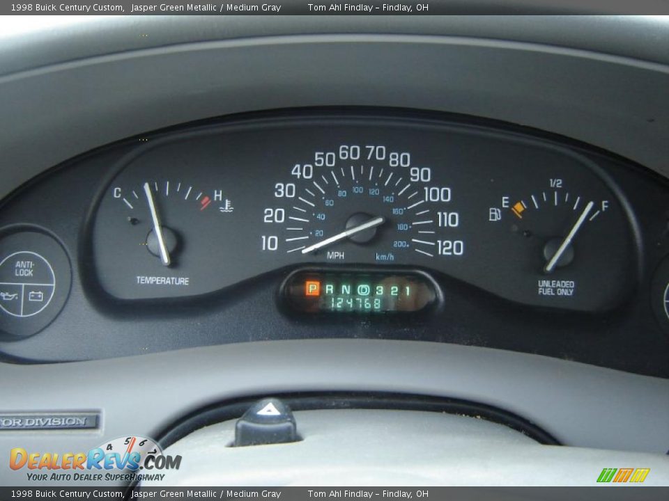 1998 Buick Century Custom Jasper Green Metallic / Medium Gray Photo #16