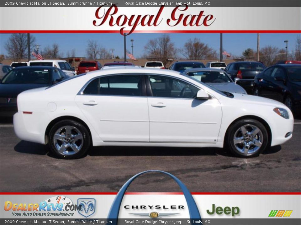2009 Chevrolet Malibu LT Sedan Summit White / Titanium Photo #1