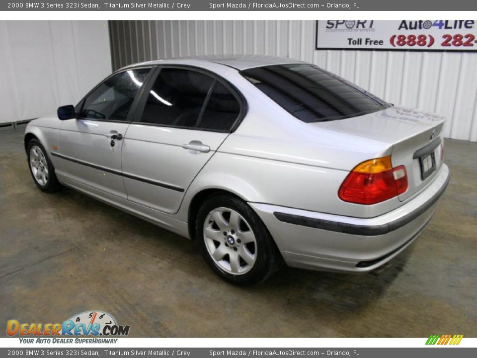 2000 BMW 3 Series 323i Sedan Titanium Silver Metallic / Grey Photo #7