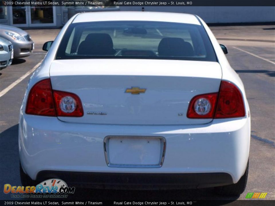 2009 Chevrolet Malibu LT Sedan Summit White / Titanium Photo #6
