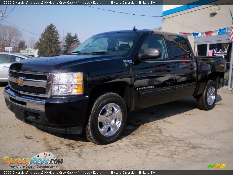 2009 Chevrolet Silverado 1500 Hybrid Crew Cab 4x4 Black / Ebony Photo #1