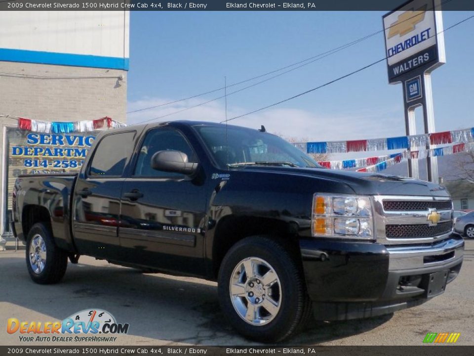 2009 Chevrolet Silverado 1500 Hybrid Crew Cab 4x4 Black / Ebony Photo #3