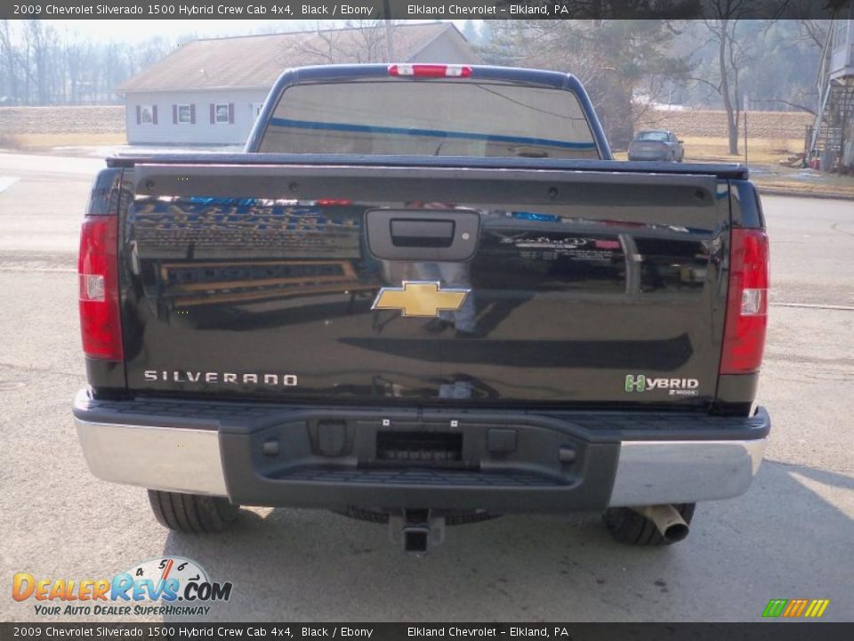 2009 Chevrolet Silverado 1500 Hybrid Crew Cab 4x4 Black / Ebony Photo #6