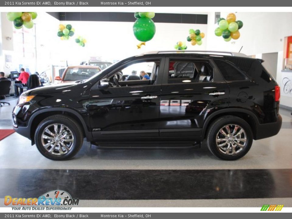 2011 Kia Sorento EX AWD Ebony Black / Black Photo #4