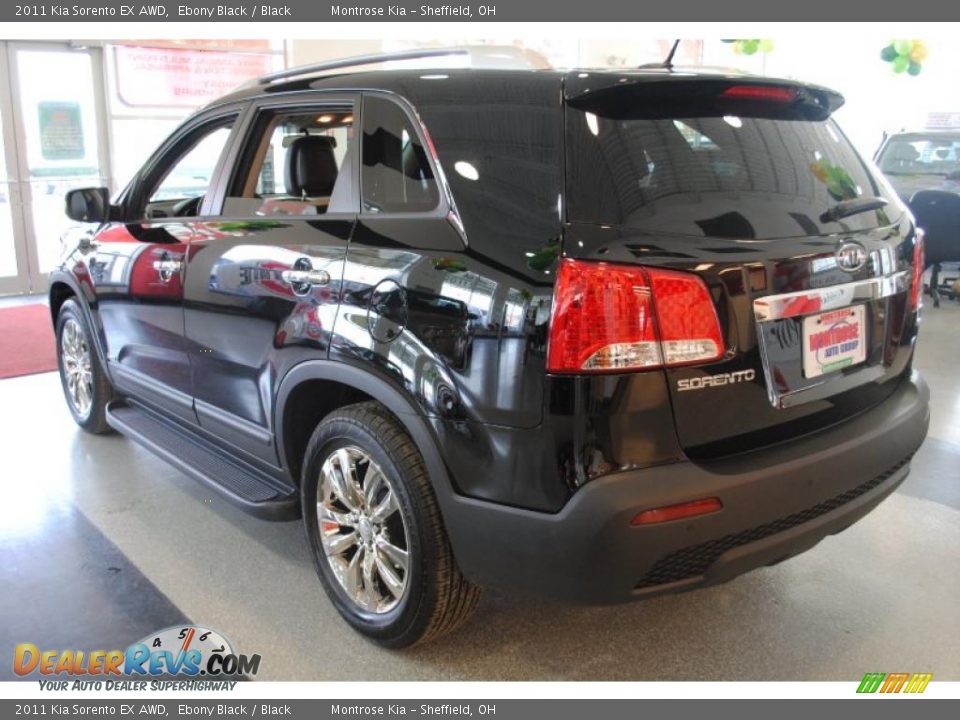 2011 Kia Sorento EX AWD Ebony Black / Black Photo #5