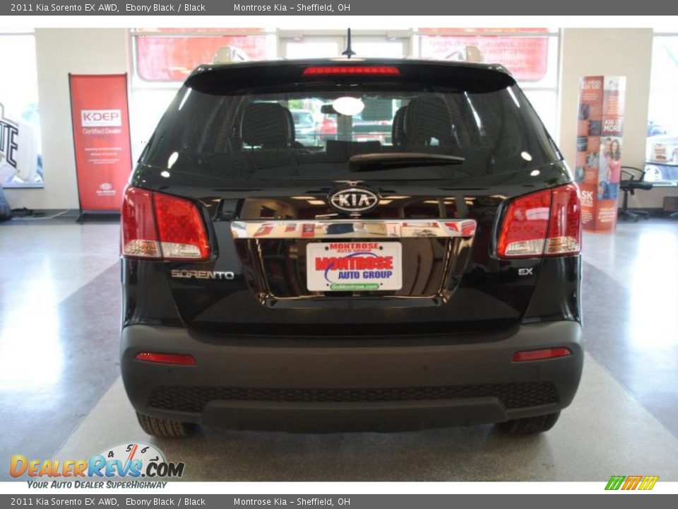 2011 Kia Sorento EX AWD Ebony Black / Black Photo #6