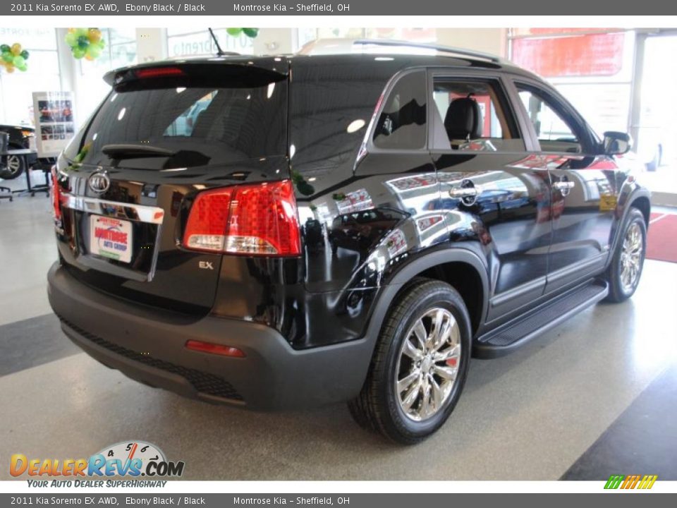 2011 Kia Sorento EX AWD Ebony Black / Black Photo #7