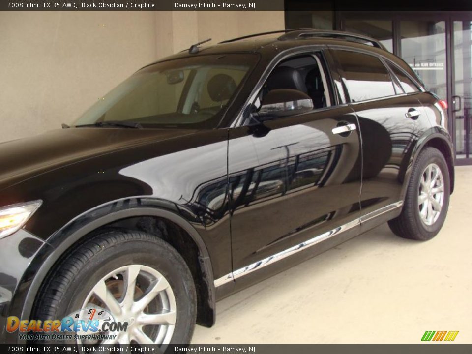 2008 Infiniti FX 35 AWD Black Obsidian / Graphite Photo #3