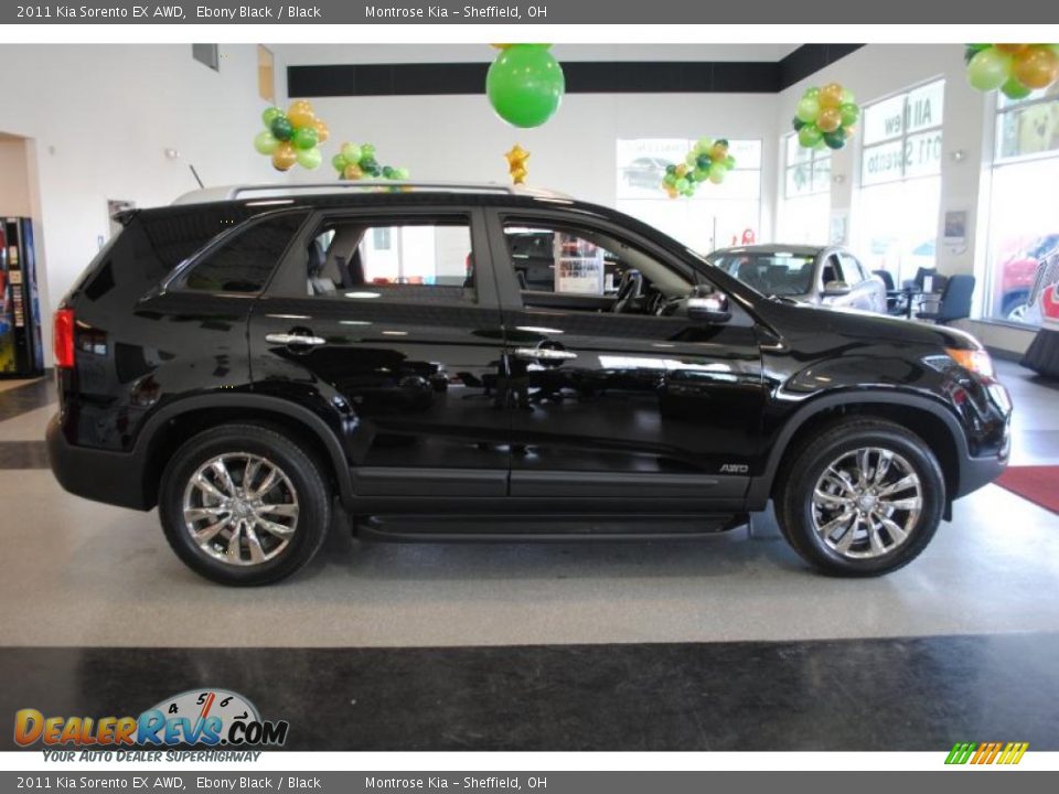 2011 Kia Sorento EX AWD Ebony Black / Black Photo #8