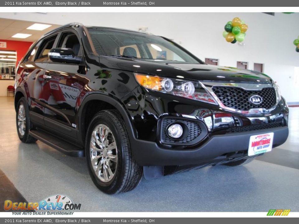 2011 Kia Sorento EX AWD Ebony Black / Black Photo #9