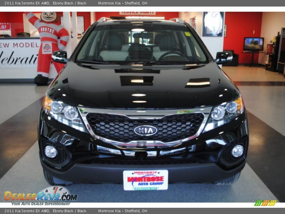 2011 Kia Sorento EX AWD Ebony Black / Black Photo #10
