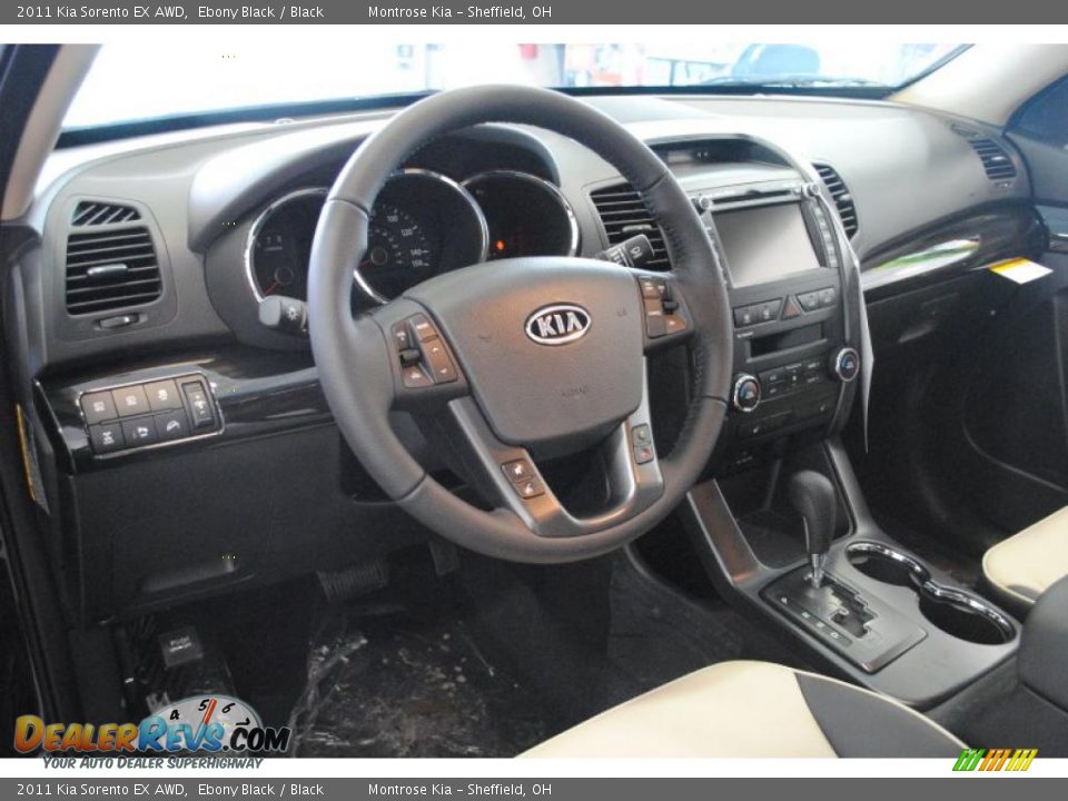 2011 Kia Sorento EX AWD Ebony Black / Black Photo #13