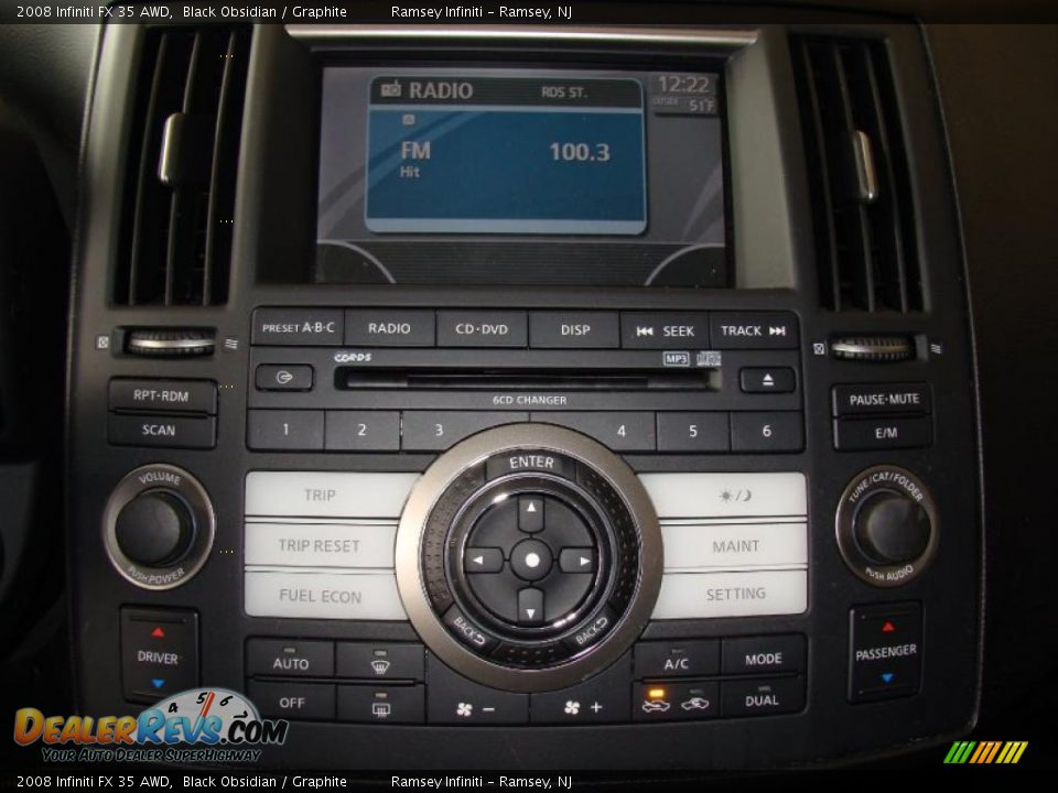 2008 Infiniti FX 35 AWD Black Obsidian / Graphite Photo #12
