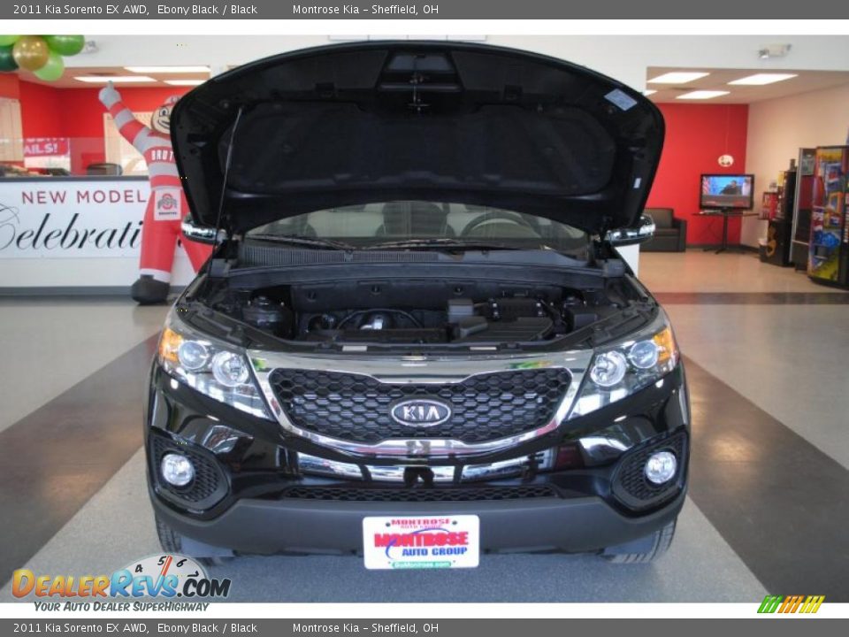 2011 Kia Sorento EX AWD Ebony Black / Black Photo #22
