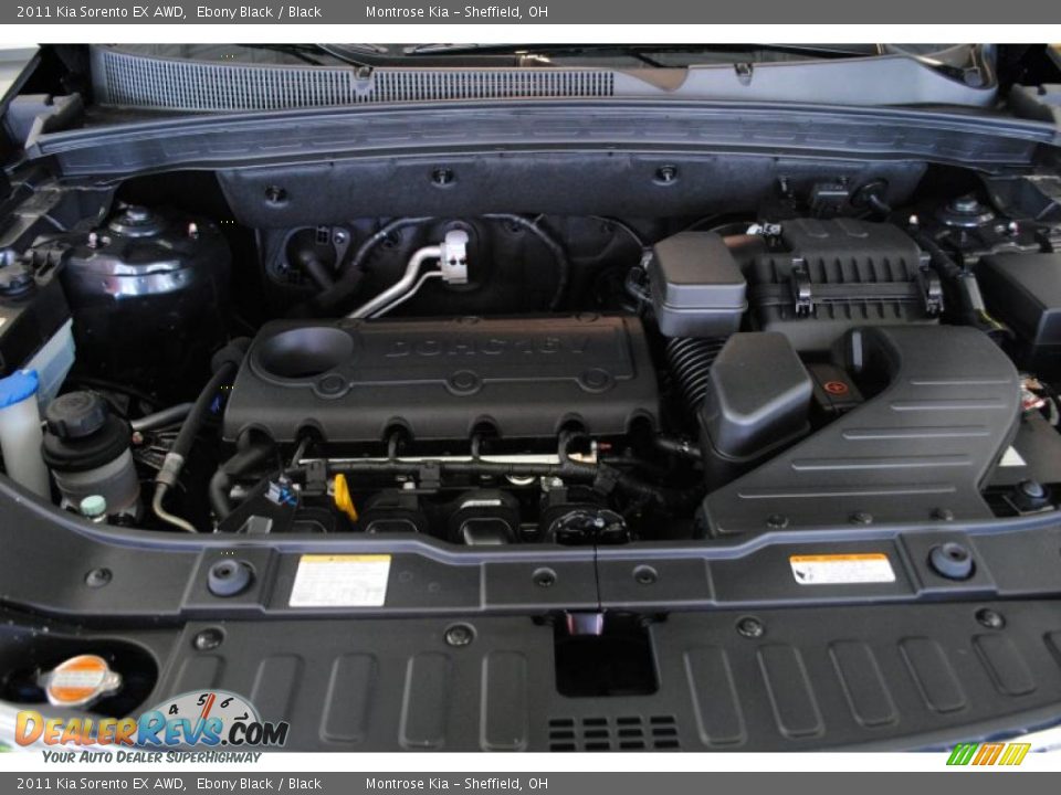 2011 Kia Sorento EX AWD Ebony Black / Black Photo #23
