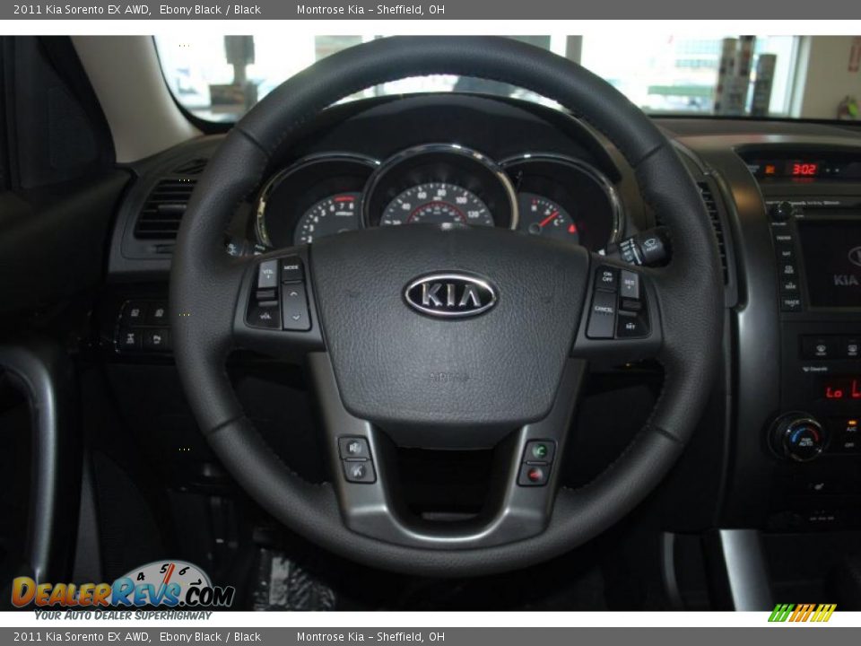 2011 Kia Sorento EX AWD Ebony Black / Black Photo #31