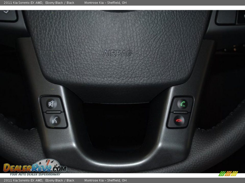 2011 Kia Sorento EX AWD Ebony Black / Black Photo #34