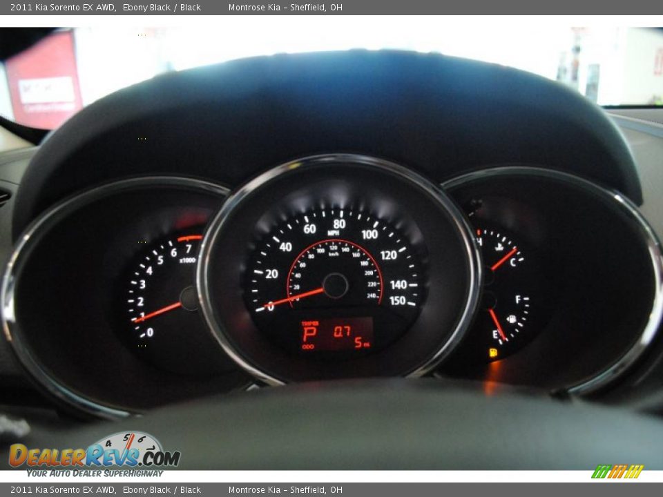 2011 Kia Sorento EX AWD Ebony Black / Black Photo #35