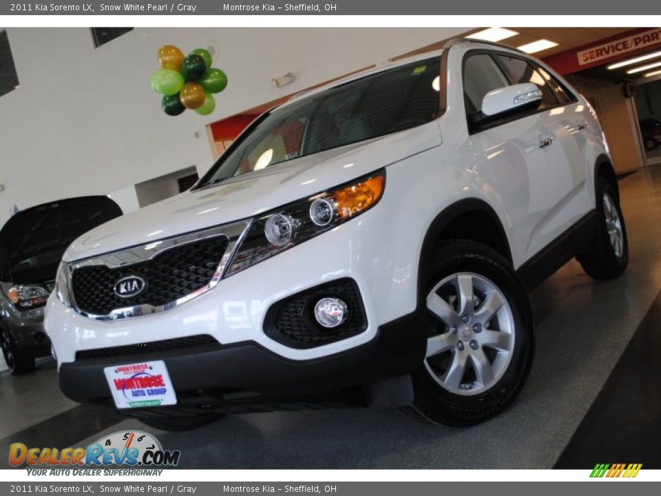 2011 Kia Sorento LX Snow White Pearl / Gray Photo #2