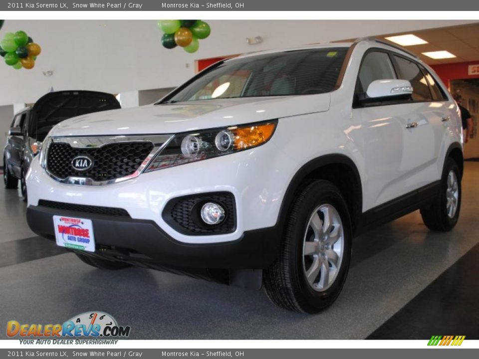 2011 Kia Sorento LX Snow White Pearl / Gray Photo #3