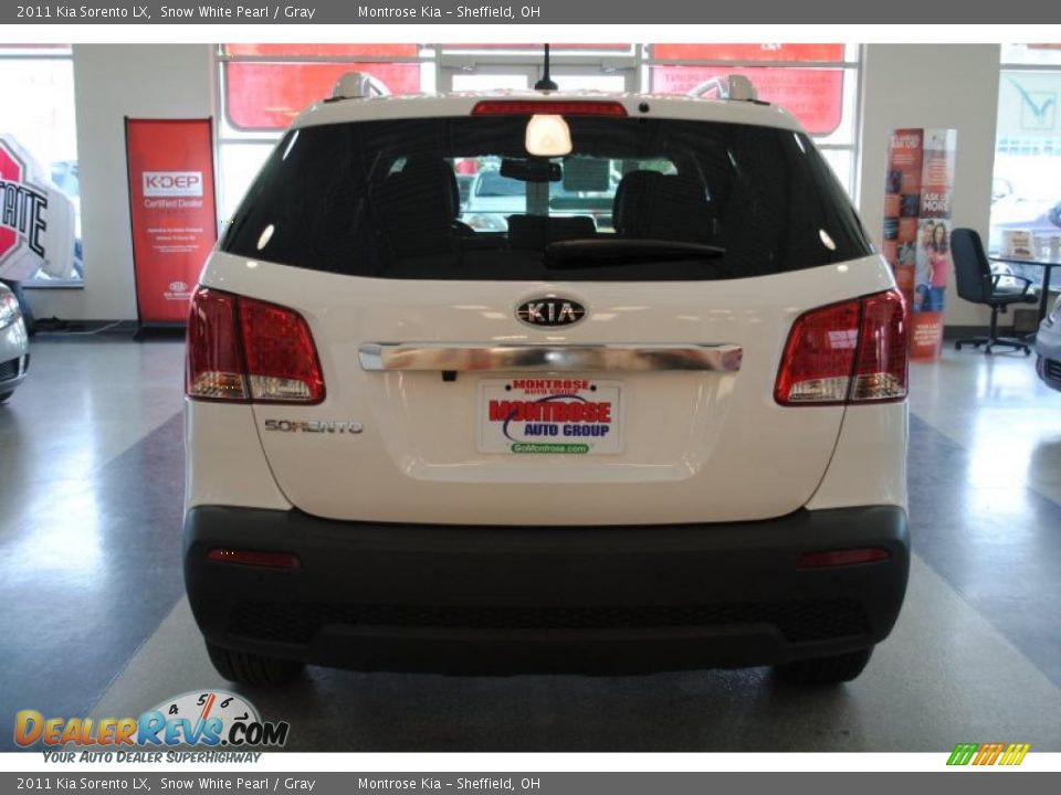 2011 Kia Sorento LX Snow White Pearl / Gray Photo #6