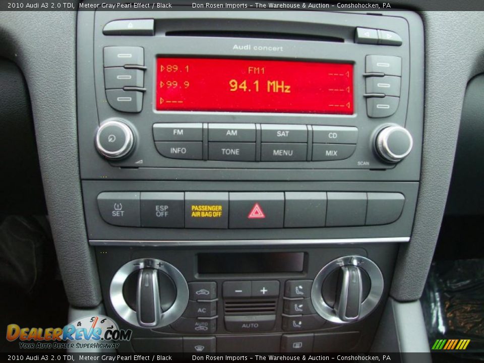 2010 Audi A3 2.0 TDI Meteor Gray Pearl Effect / Black Photo #34