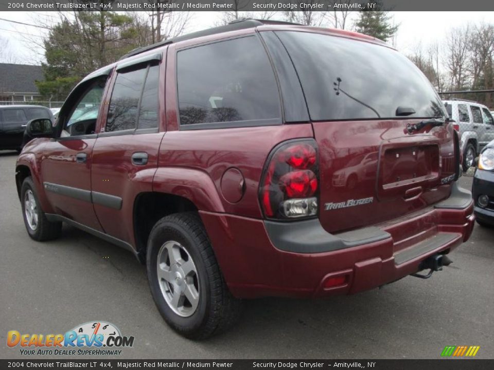 2004 Chevrolet TrailBlazer LT 4x4 Majestic Red Metallic / Medium Pewter Photo #2