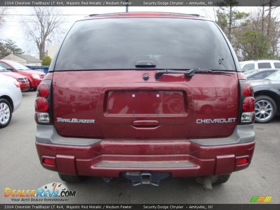2004 Chevrolet TrailBlazer LT 4x4 Majestic Red Metallic / Medium Pewter Photo #3