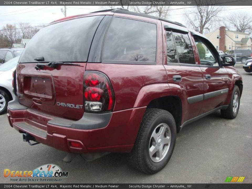 2004 Chevrolet TrailBlazer LT 4x4 Majestic Red Metallic / Medium Pewter Photo #4