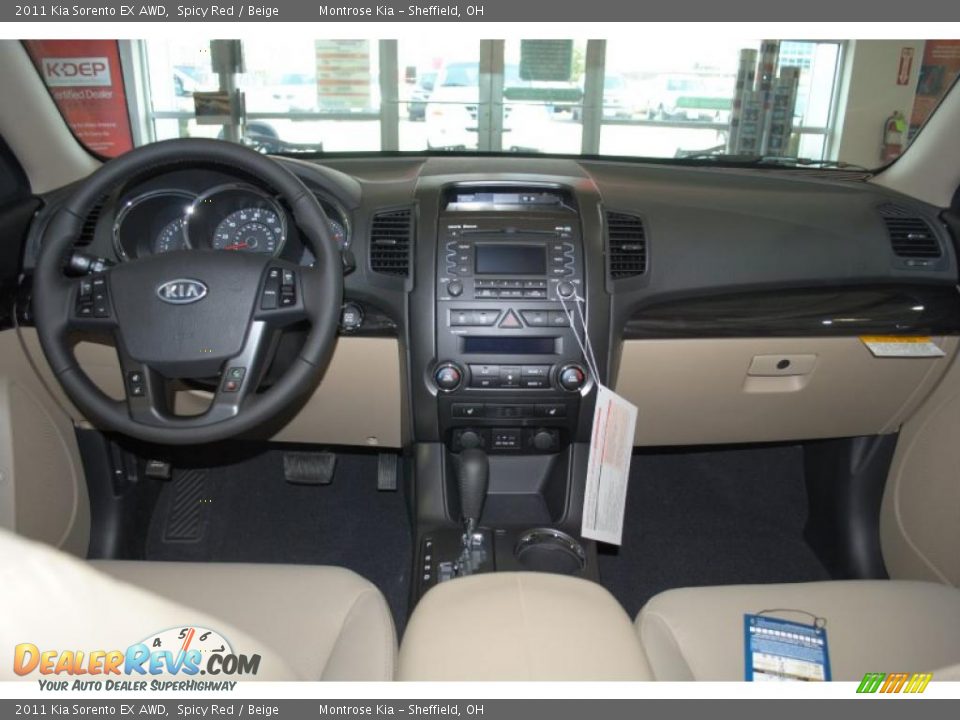 2011 Kia Sorento EX AWD Spicy Red / Beige Photo #10
