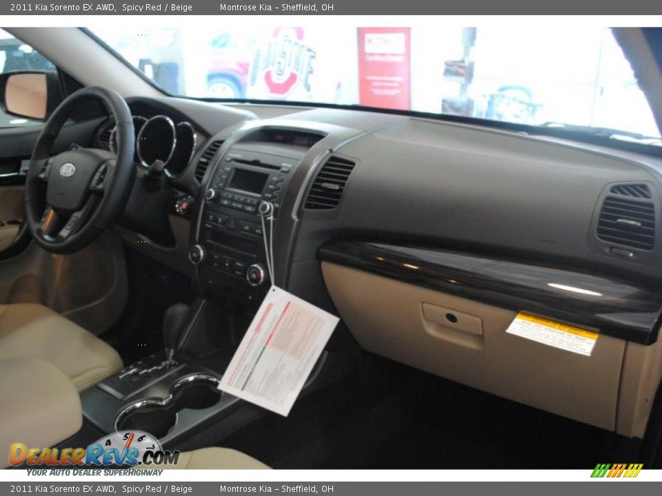 2011 Kia Sorento EX AWD Spicy Red / Beige Photo #12