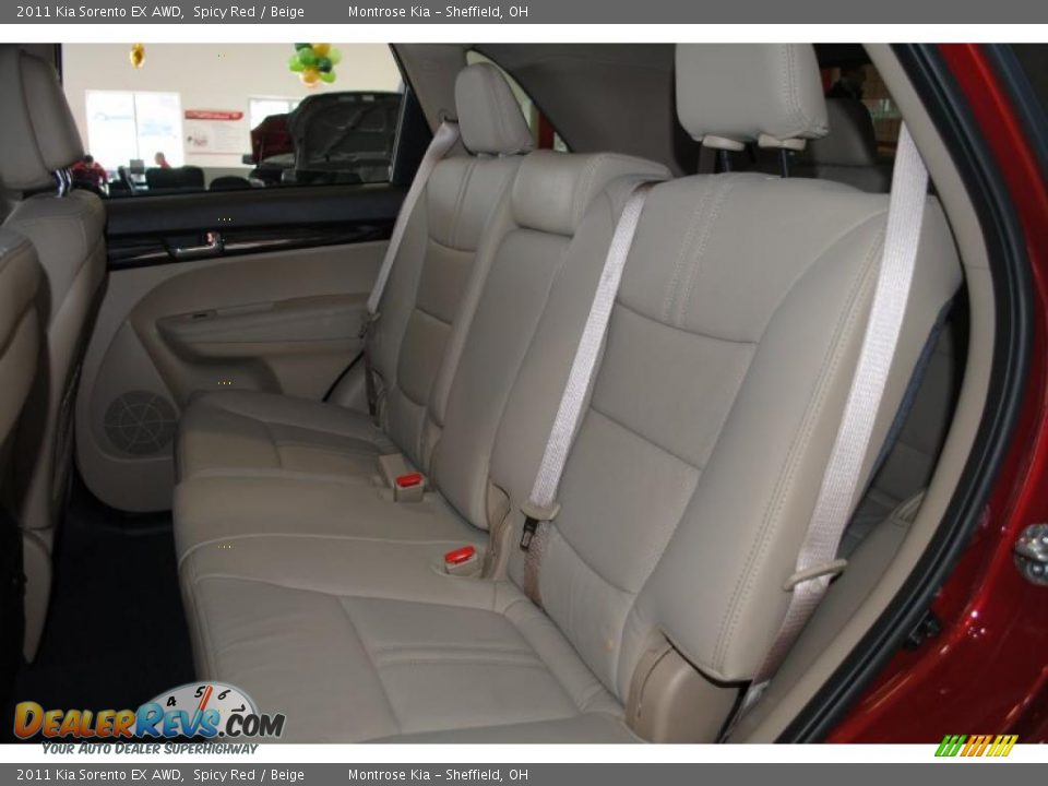2011 Kia Sorento EX AWD Spicy Red / Beige Photo #16