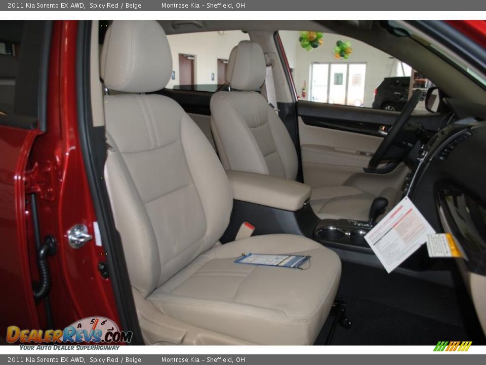 2011 Kia Sorento EX AWD Spicy Red / Beige Photo #21