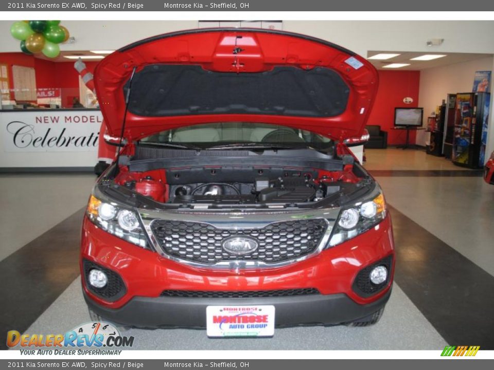 2011 Kia Sorento EX AWD Spicy Red / Beige Photo #22