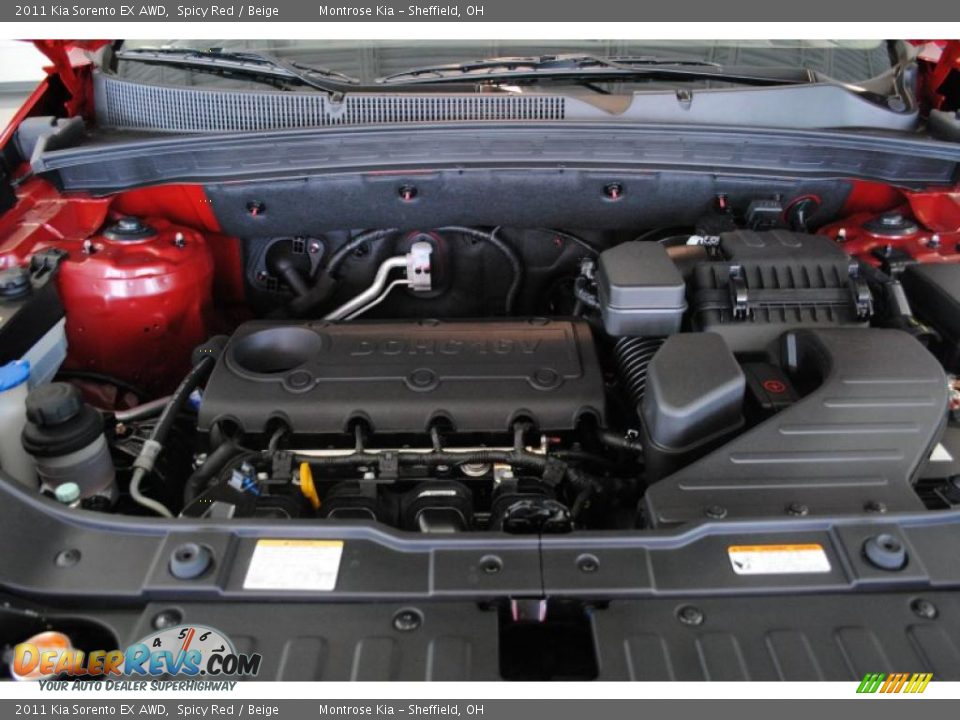2011 Kia Sorento EX AWD Spicy Red / Beige Photo #23