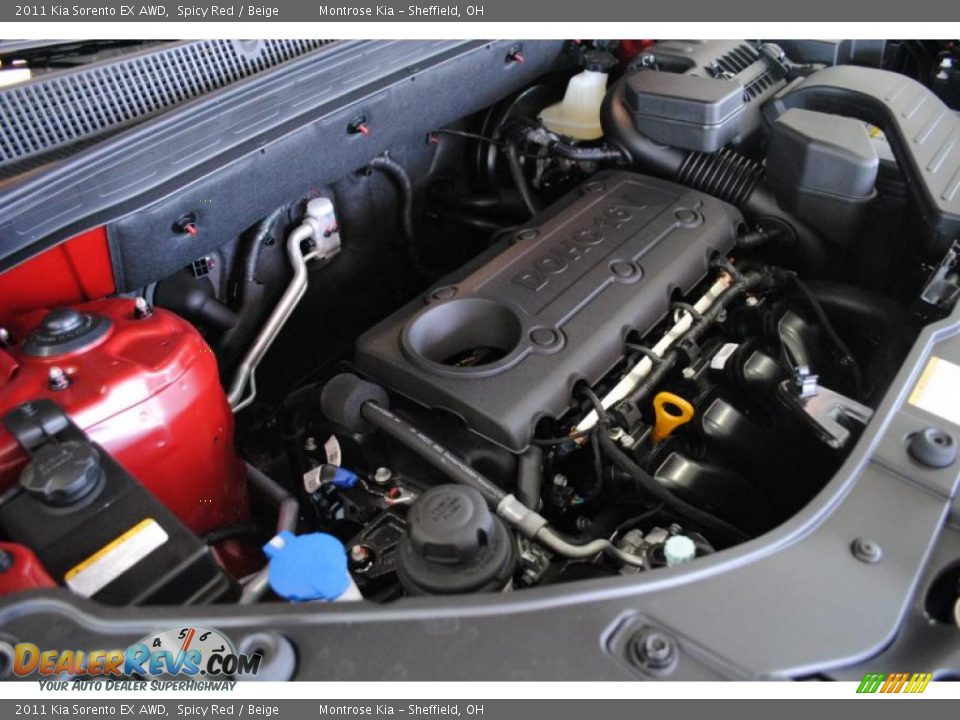 2011 Kia Sorento EX AWD Spicy Red / Beige Photo #24