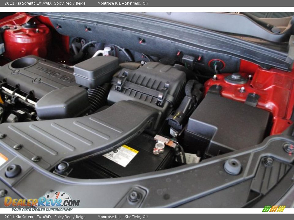 2011 Kia Sorento EX AWD Spicy Red / Beige Photo #25